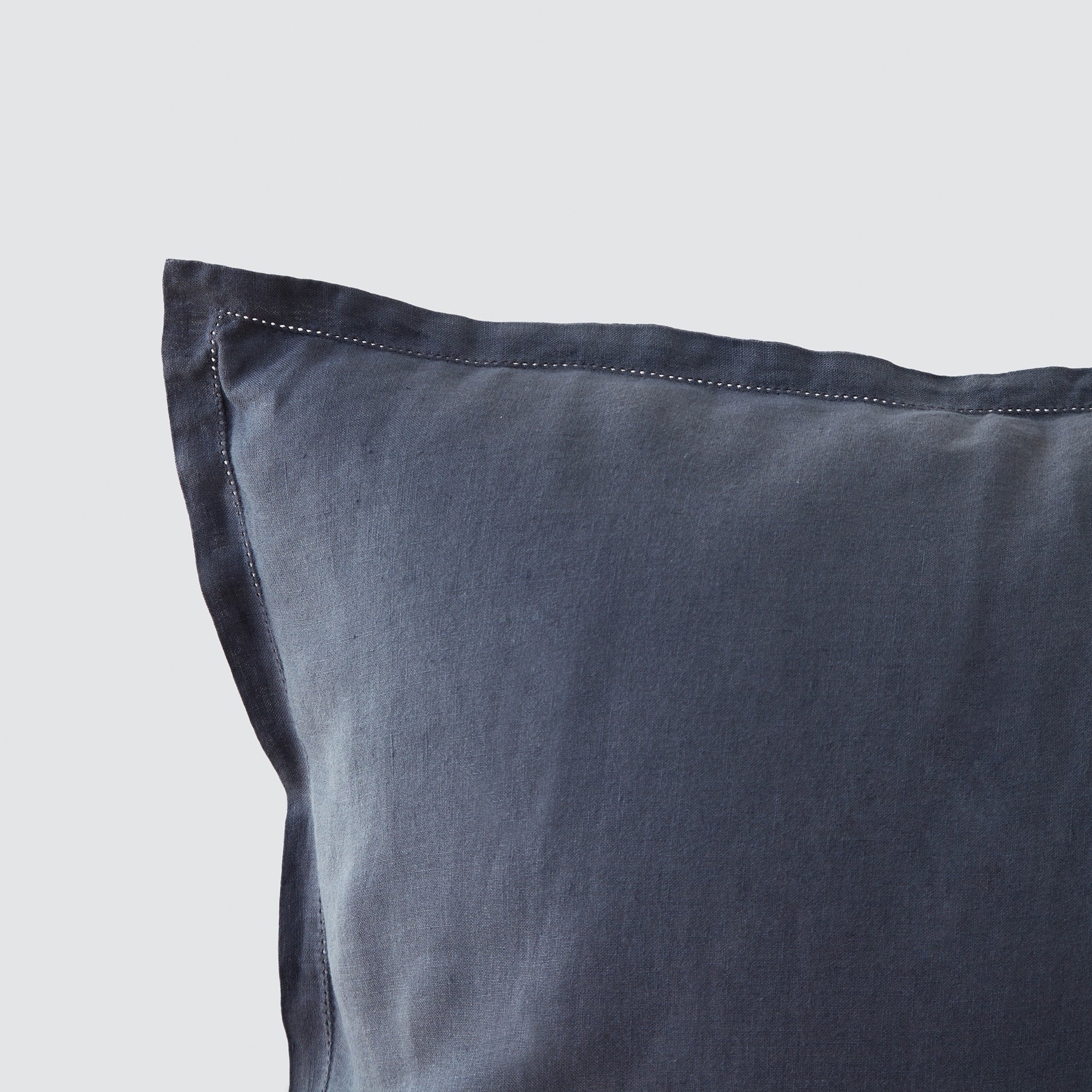 The Citizenry Stonewashed Linen Euro Shams | Indigo Chambray - Image 8