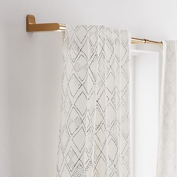 Hand Drawn Diamond Curtain, Set of 2, Midnight 48"x96"-Order now for delivery Jun. 17 - Jun. 21 - Image 2