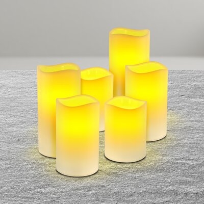 6 Piece Flameless Candles With Remote Control - Image 0