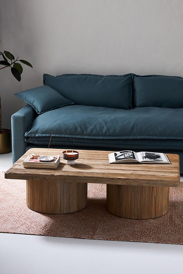 Margate Reclaimed Wood Coffee Table, Beige - Image 1