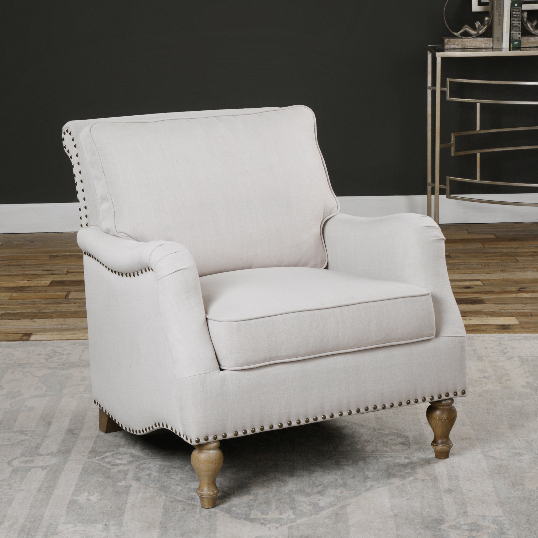 Armstead Antique White Armchair - Image 1