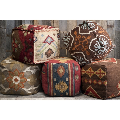 Frontier Woven Pouf - Image 1