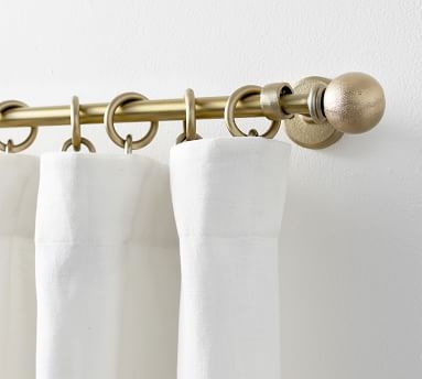 Morris Curtain Round Rings, Set of 10 - Brass - Image 1