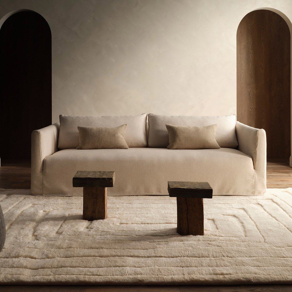 Kenji AME01 Handknotted Geometric White Area Rug (6'x9') - Image 5