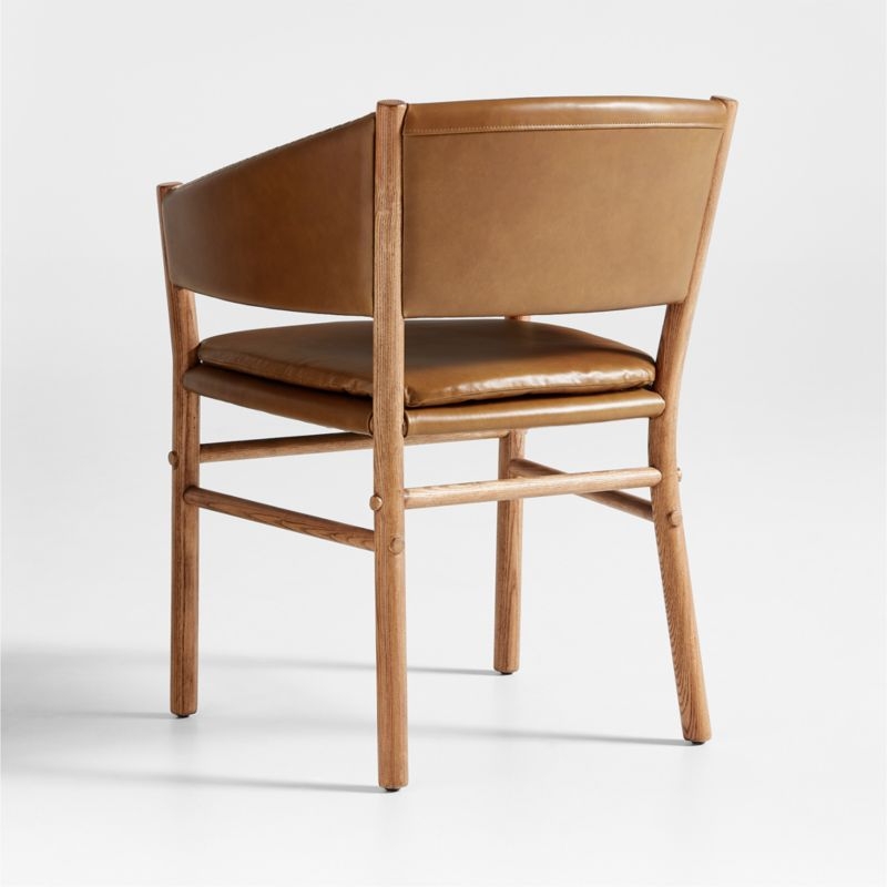 Clyde Brown Leather Dining Chair - Image 3