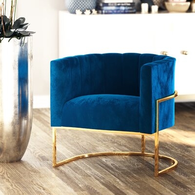 Delmonte 30.91" Wide Velvet Lounge Chair - Image 0
