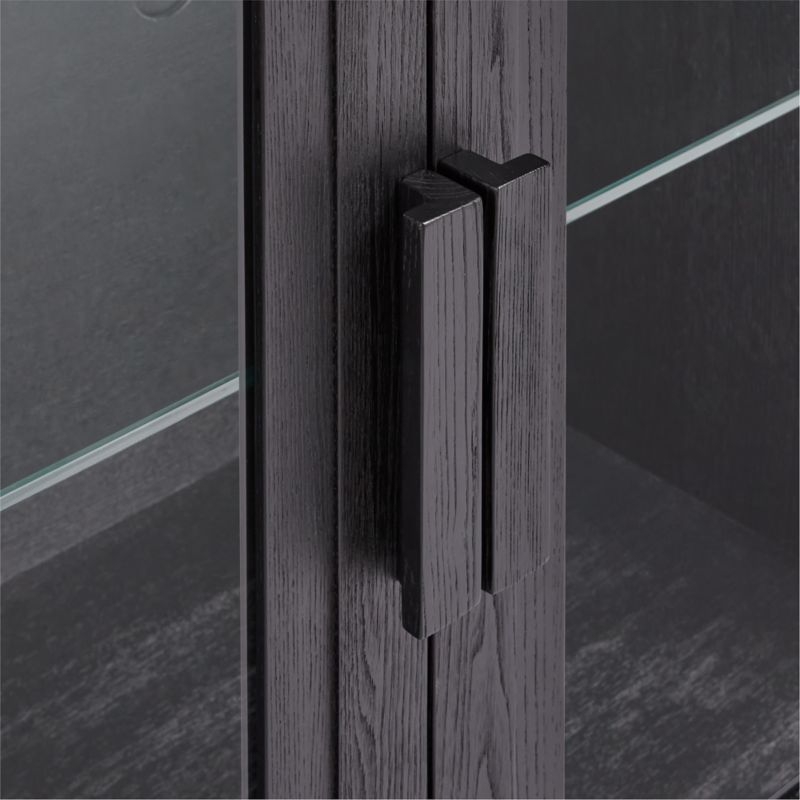 Calypso 72" Black Wood Storage Media Console - Image 4