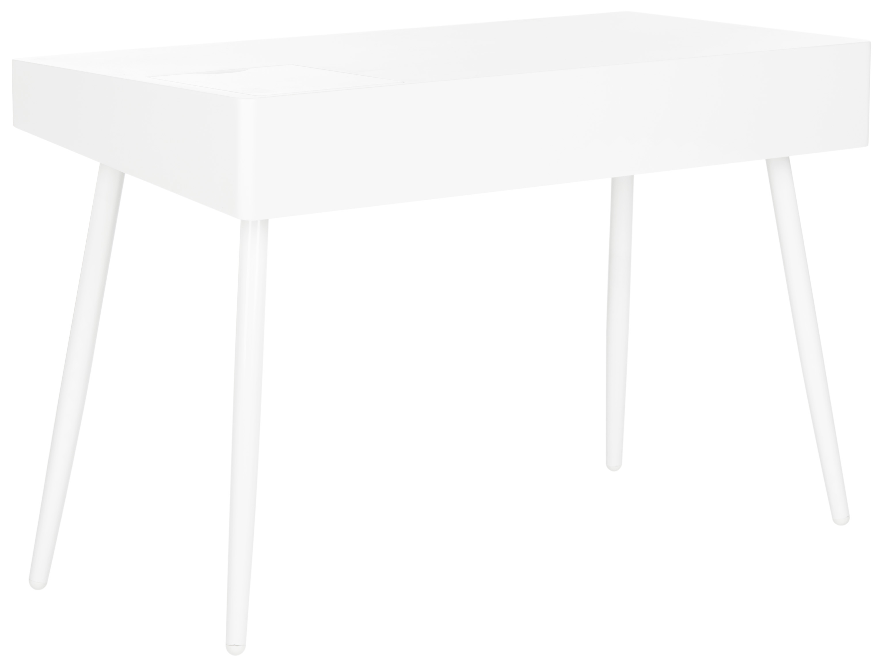 Fadri Mid Century Scandinavian One Drawer Desk - White - Arlo Home - Image 0