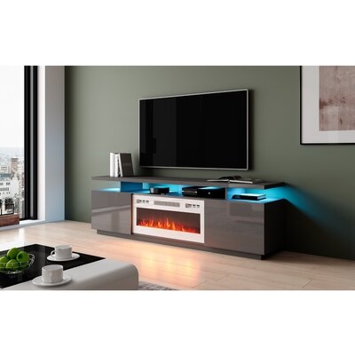 Genoveva TV Stand for TVs up to 78" Electric Fireplace Included - Image 0