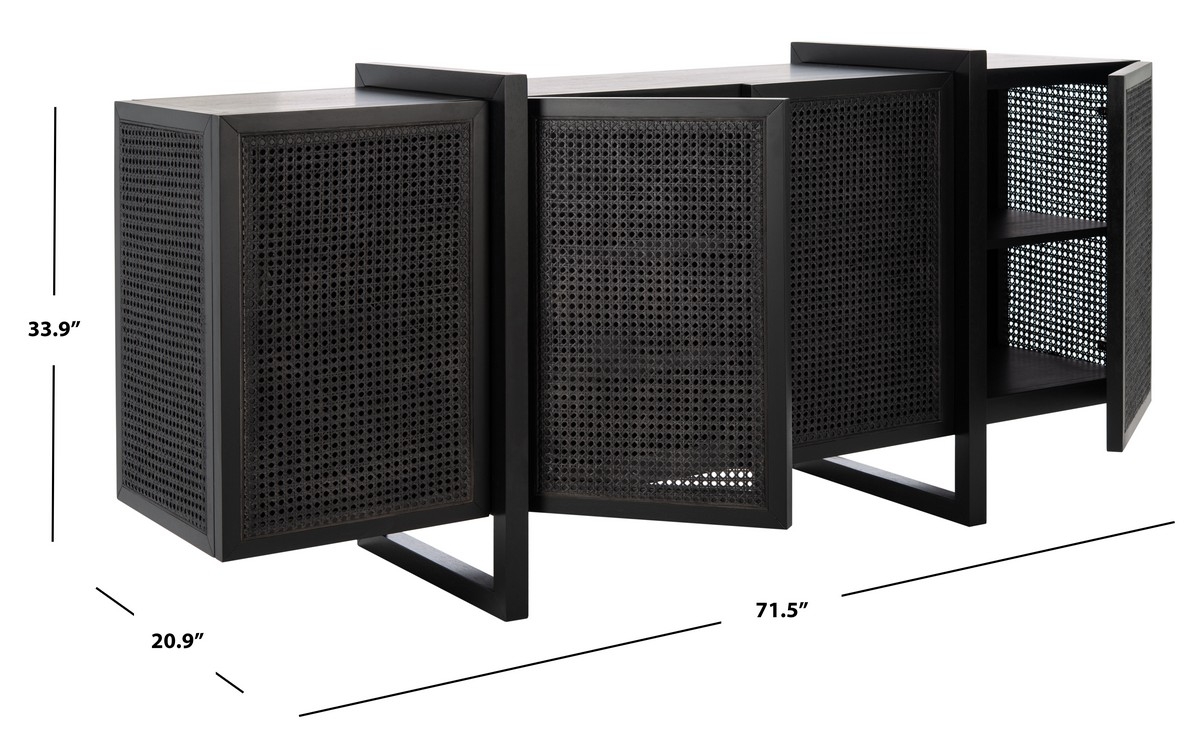 Cordelia Rattan Sideboard - Black - Image 9