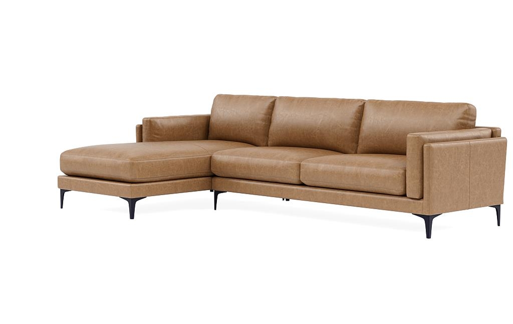 Gaby Leather 3-Seat Left Chaise Sectional - Image 2