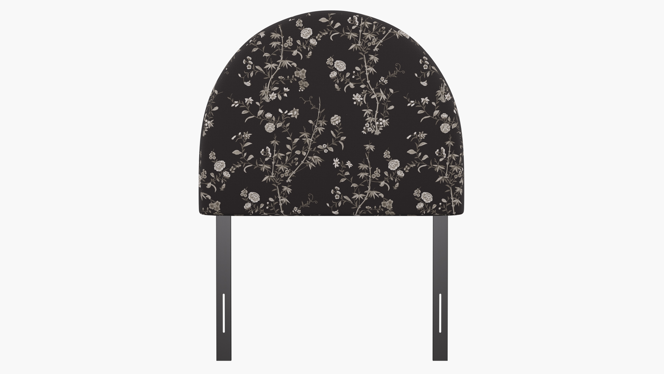 Arched Back Headboard, Black Bamboo Garden, Twin - Image 1