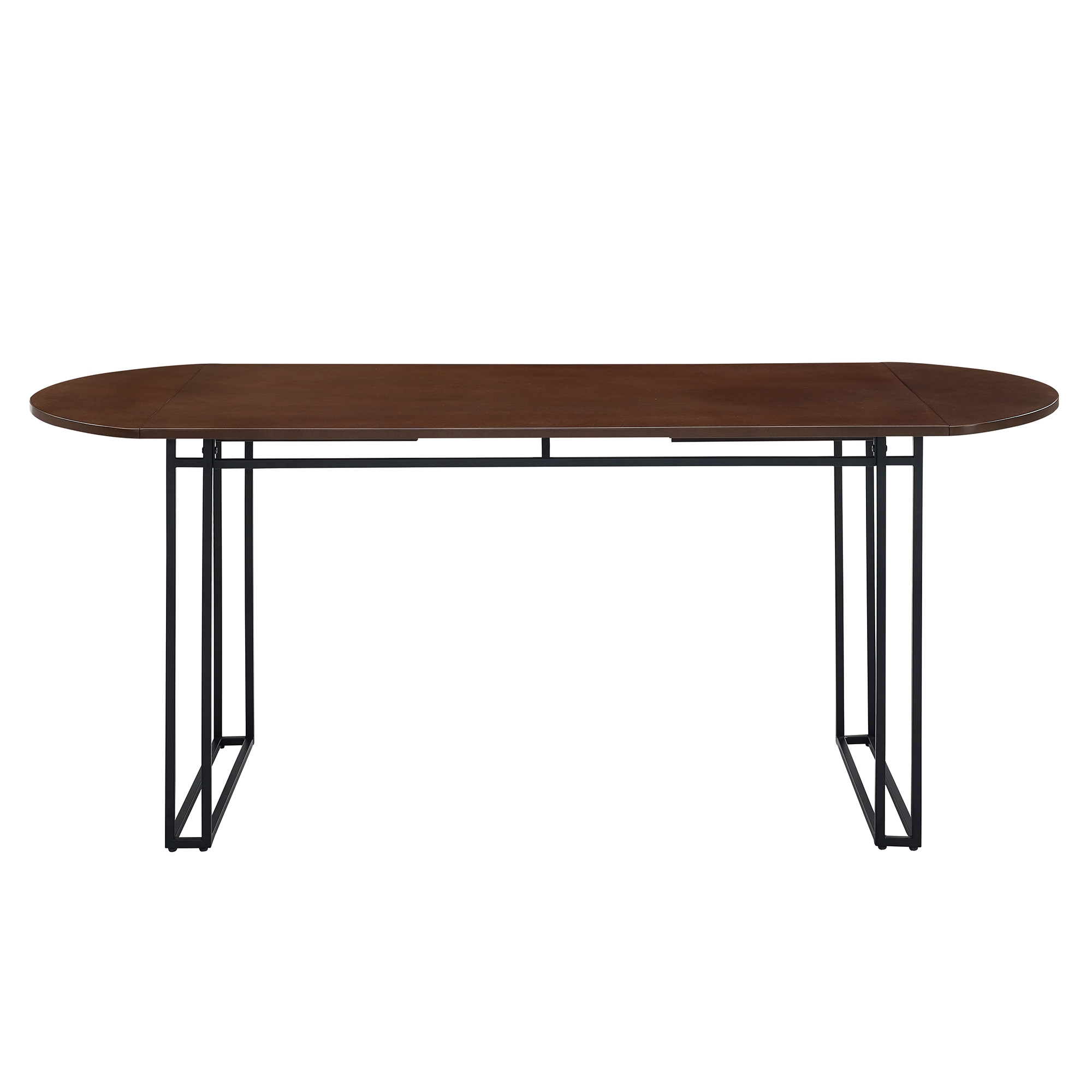 Weber 72" Oval Drop Leaf Dining Table - Walnut - Image 1