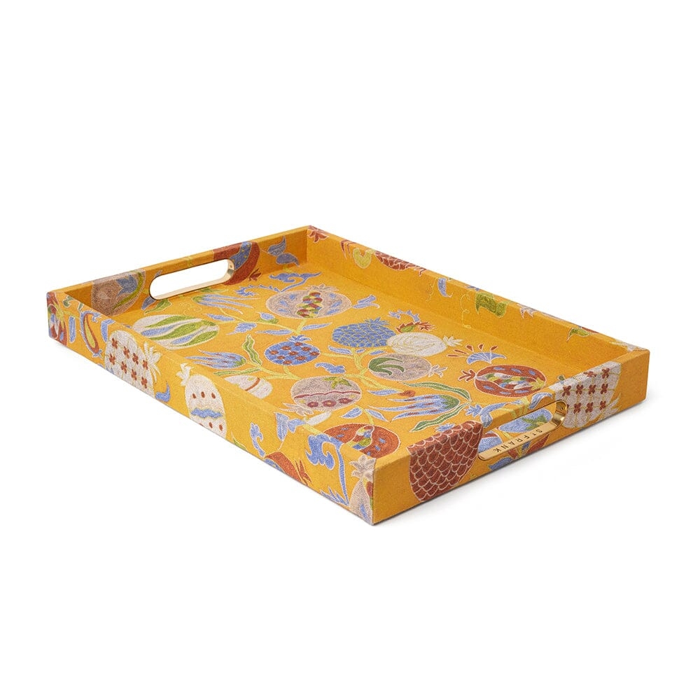 Golden Pomegranate Suzani - Large Tray - Image 0