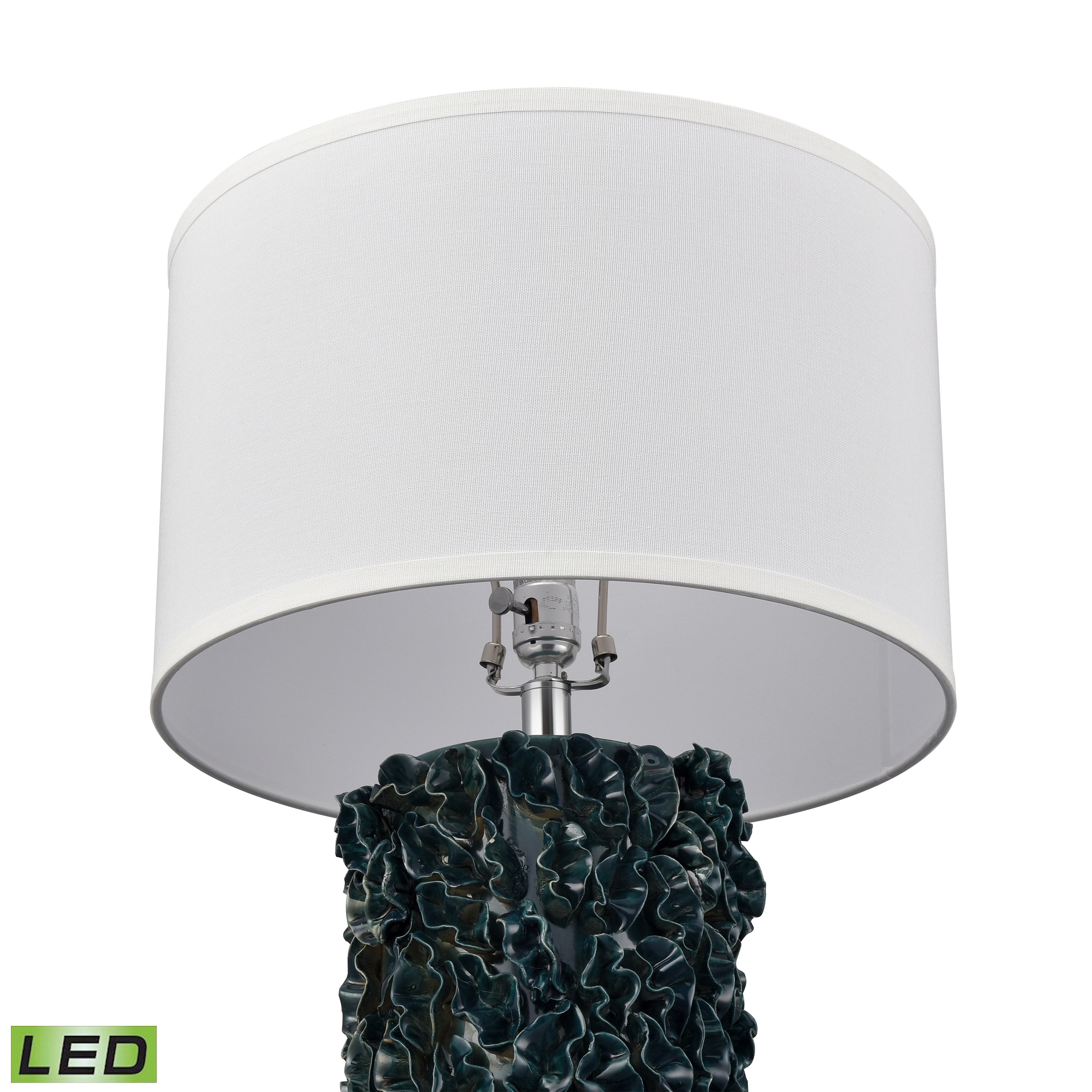 Larkin 25'' High 1-Light Table Lamp - Green Glazed - Includes LED Bulb - Image 3
