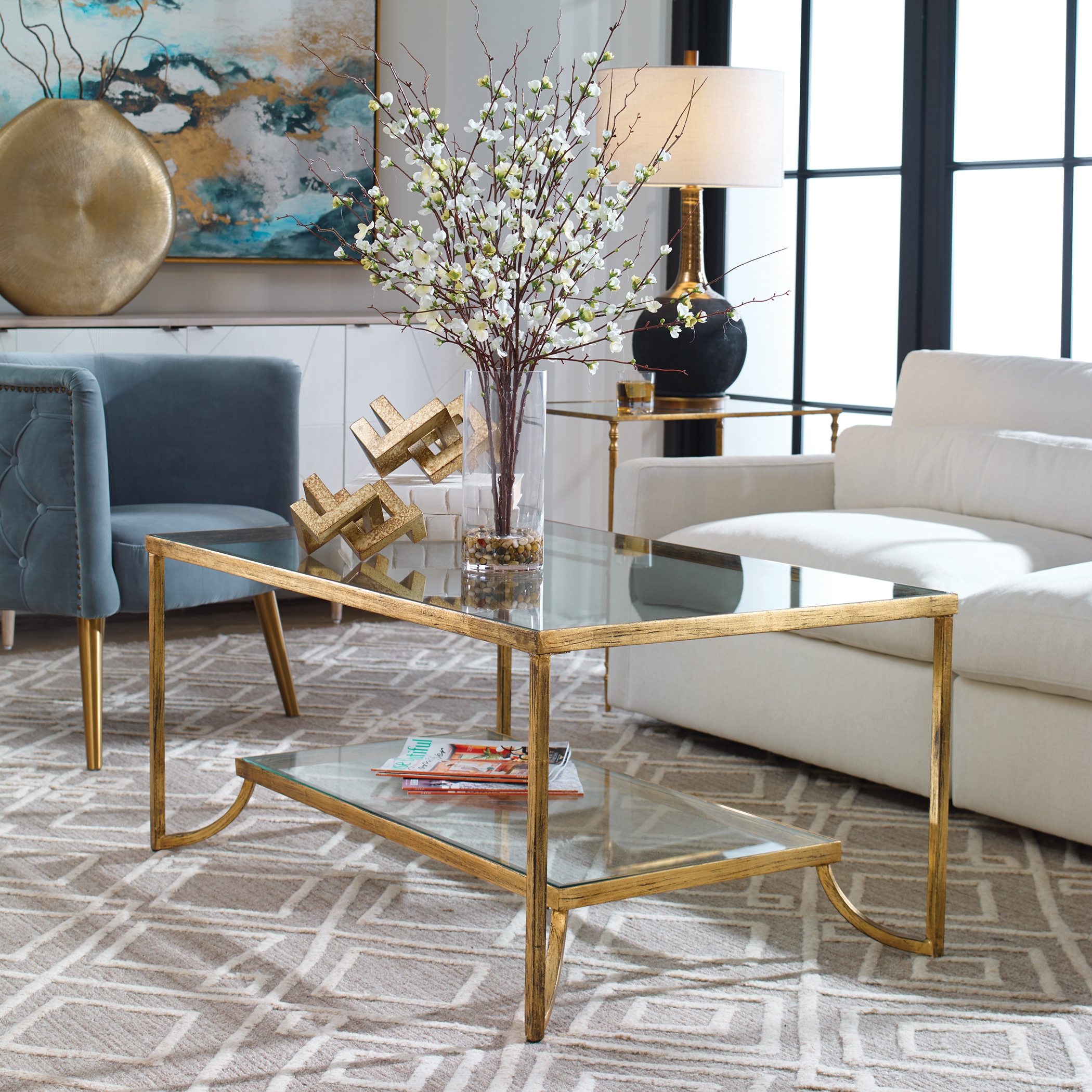 Katina Gold Leaf Coffee Table - Image 1
