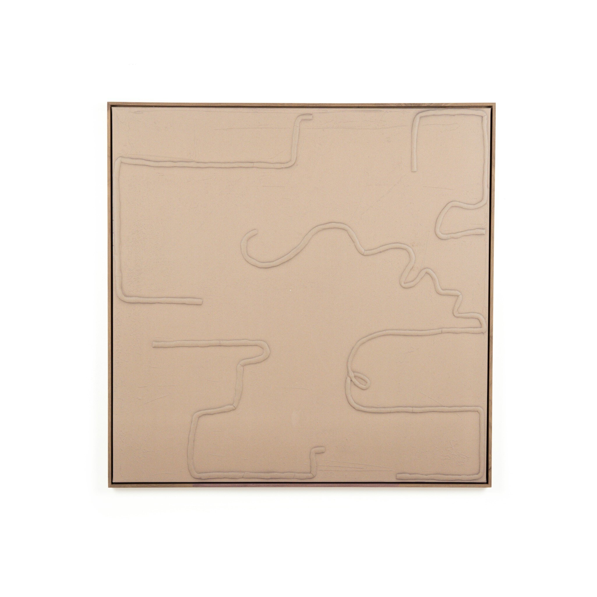 Squiggle II by Blackbird Art Co - Rustic Walnut Floater - Image 0