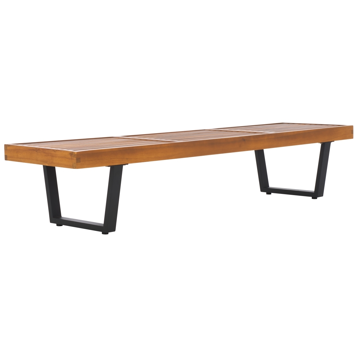 Heather Indoor-Outdoor 72" Bench - Natural/Black - Image 5