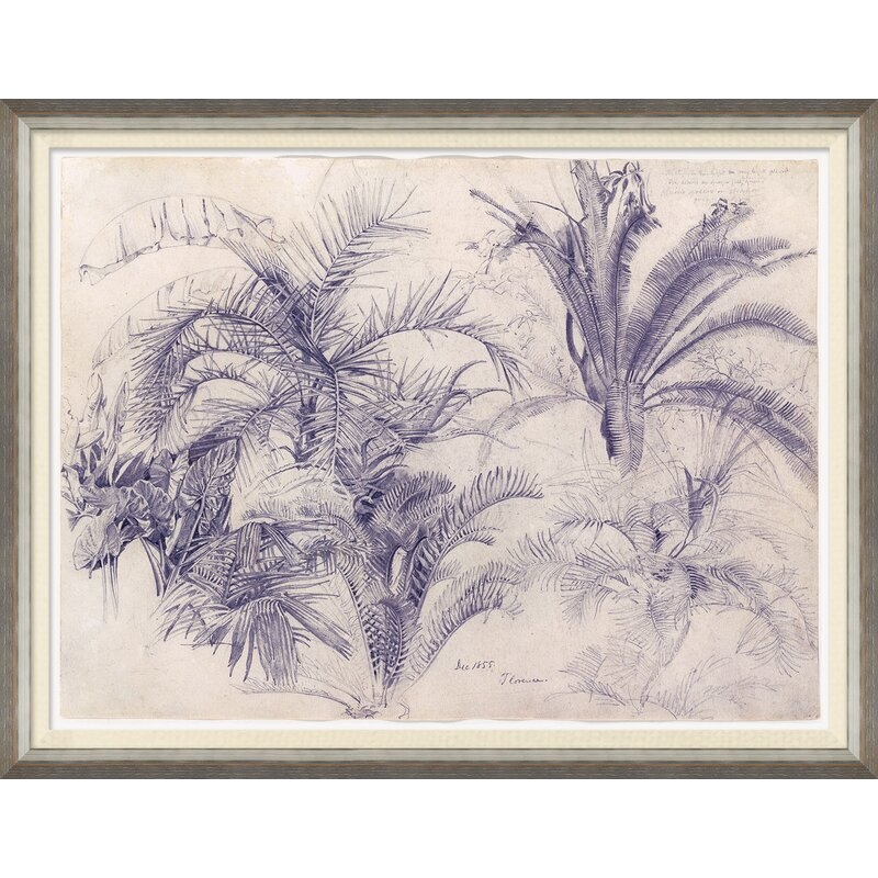 Soicher Marin 'Palm Sketch 1855' Picture Frame Painting on Paper - Image 0