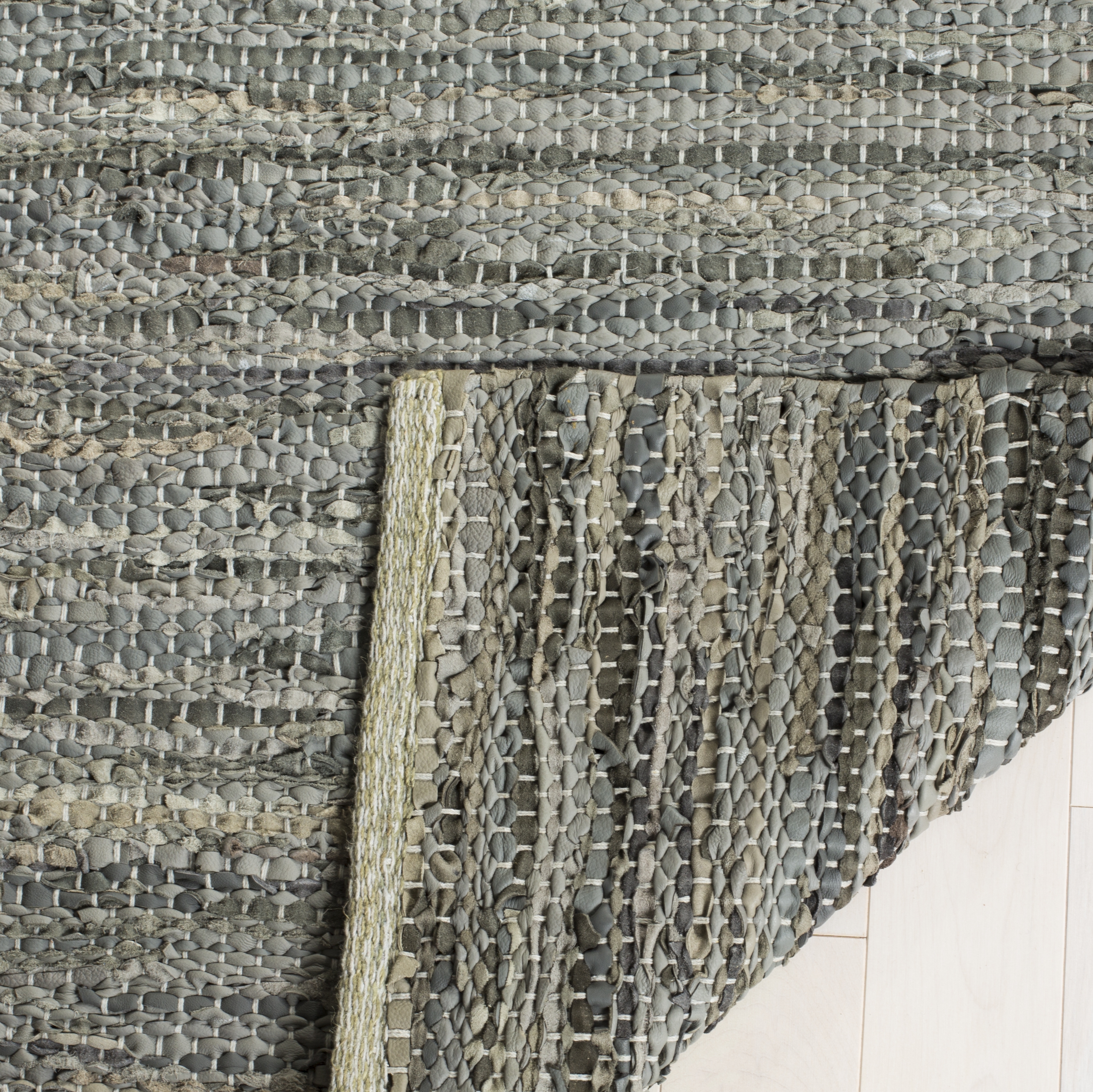 Arlo Home Hand Woven Area Rug, VTL105A, Grey,  8' X 10' - Image 3