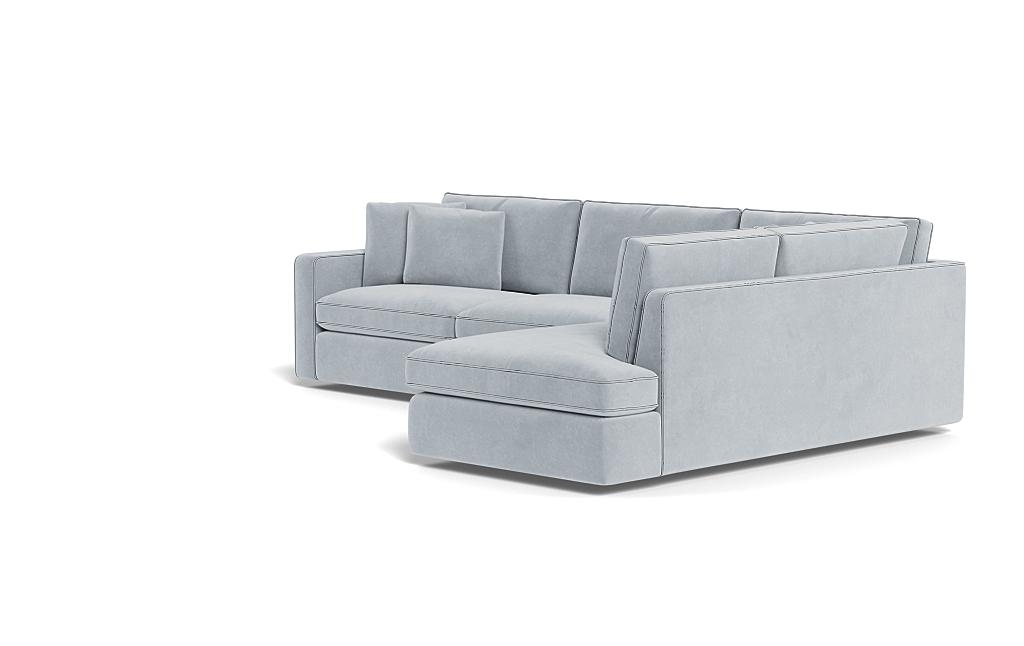 James 3-Seat Right Bumper Sectional with Contrast Piping - Image 2
