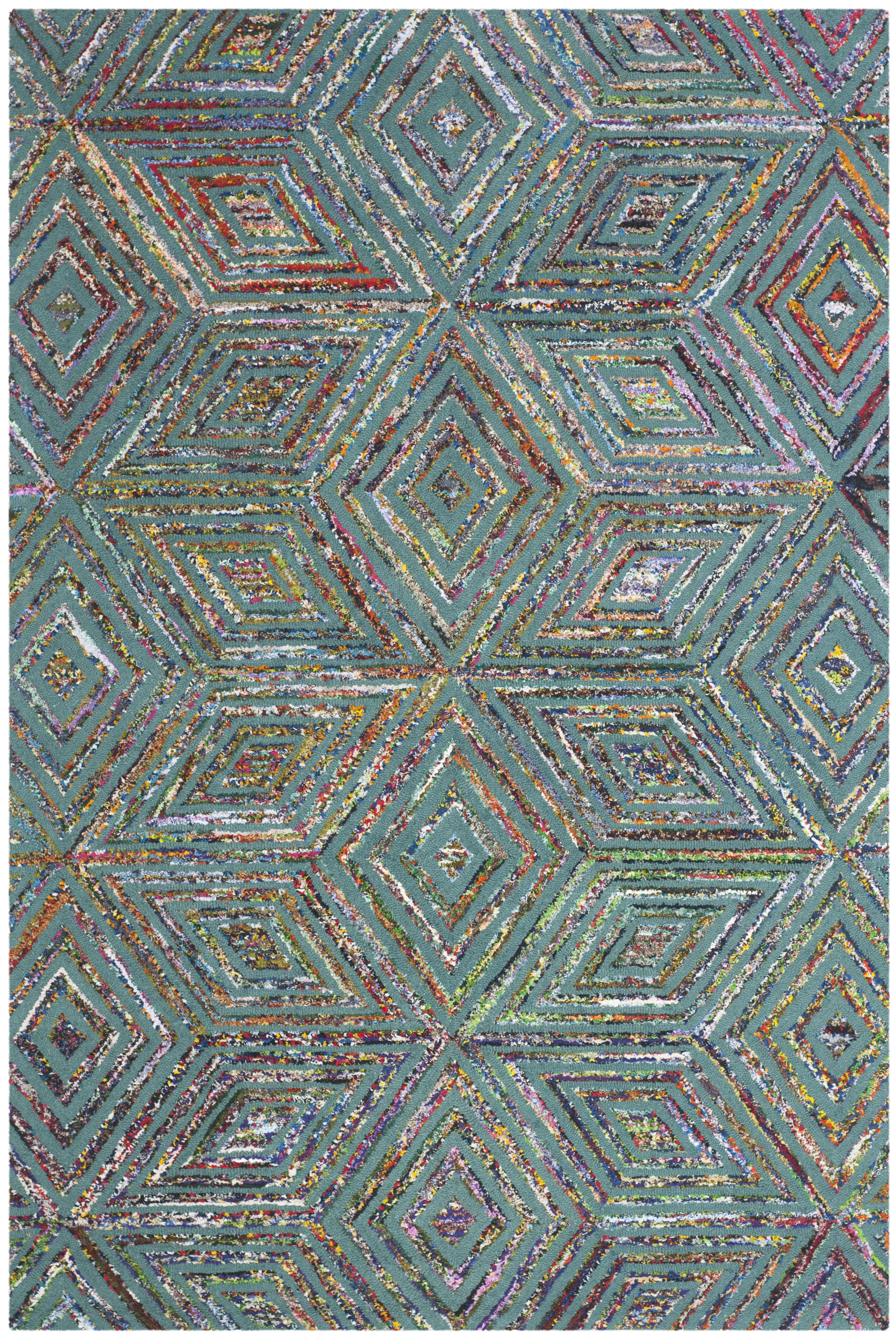 Arlo Home Hand Tufted Area Rug, NAN607A, Blue,  5' X 8' - Image 0