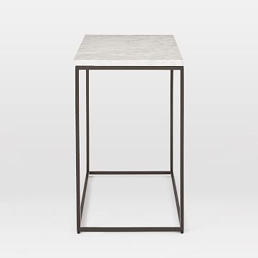 Streamline Side Table, Marble, Light Bronze - Image 3