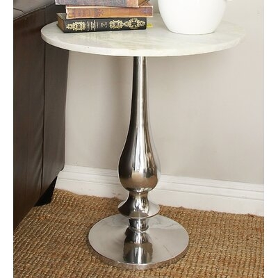 Yorkshire Aluminum and Marble End Table - Image 0