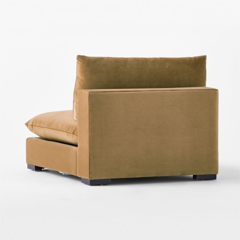 Deseo Copper Brown Performance Velvet Deep Depth Armless Chair - Image 4