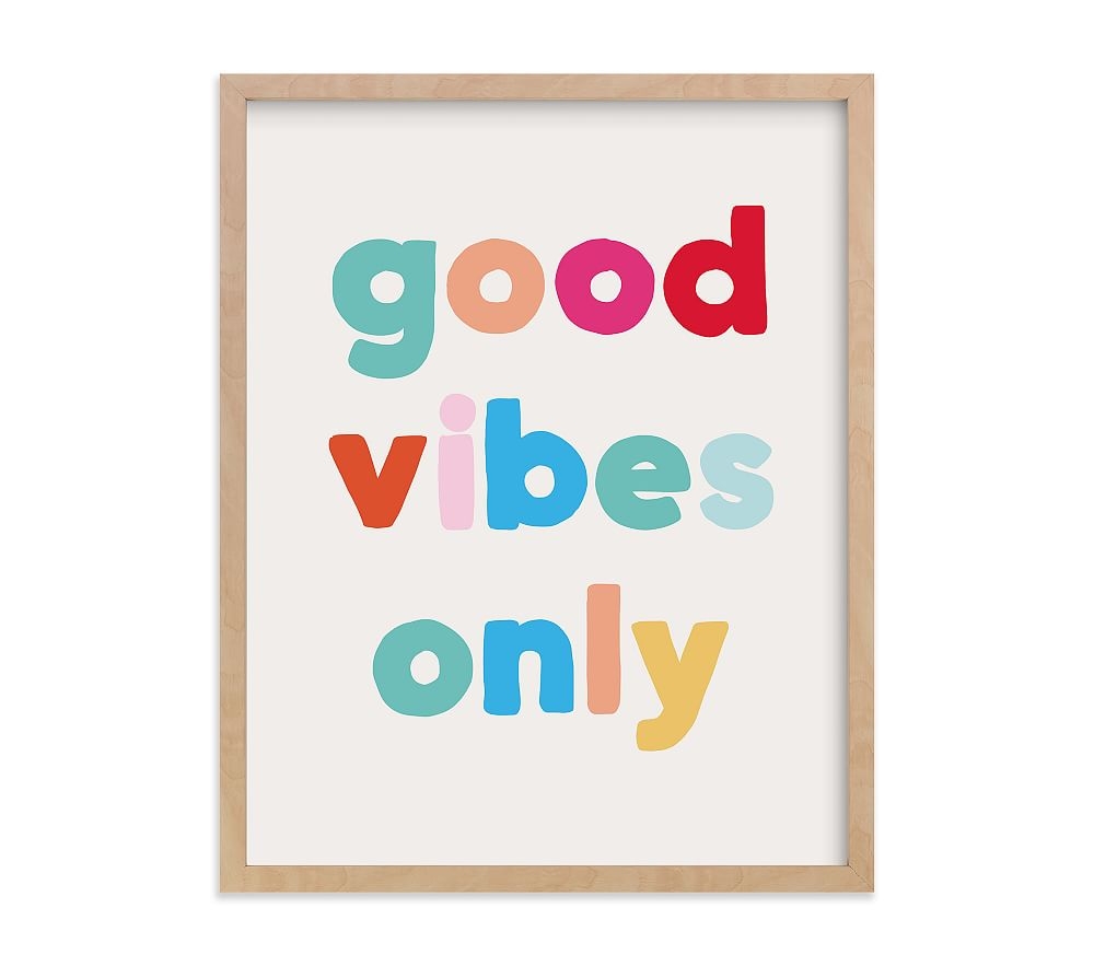 Minted(R) My Type Good Vibes Wall Art by Creo Study, 16x20, Natural - Image 0