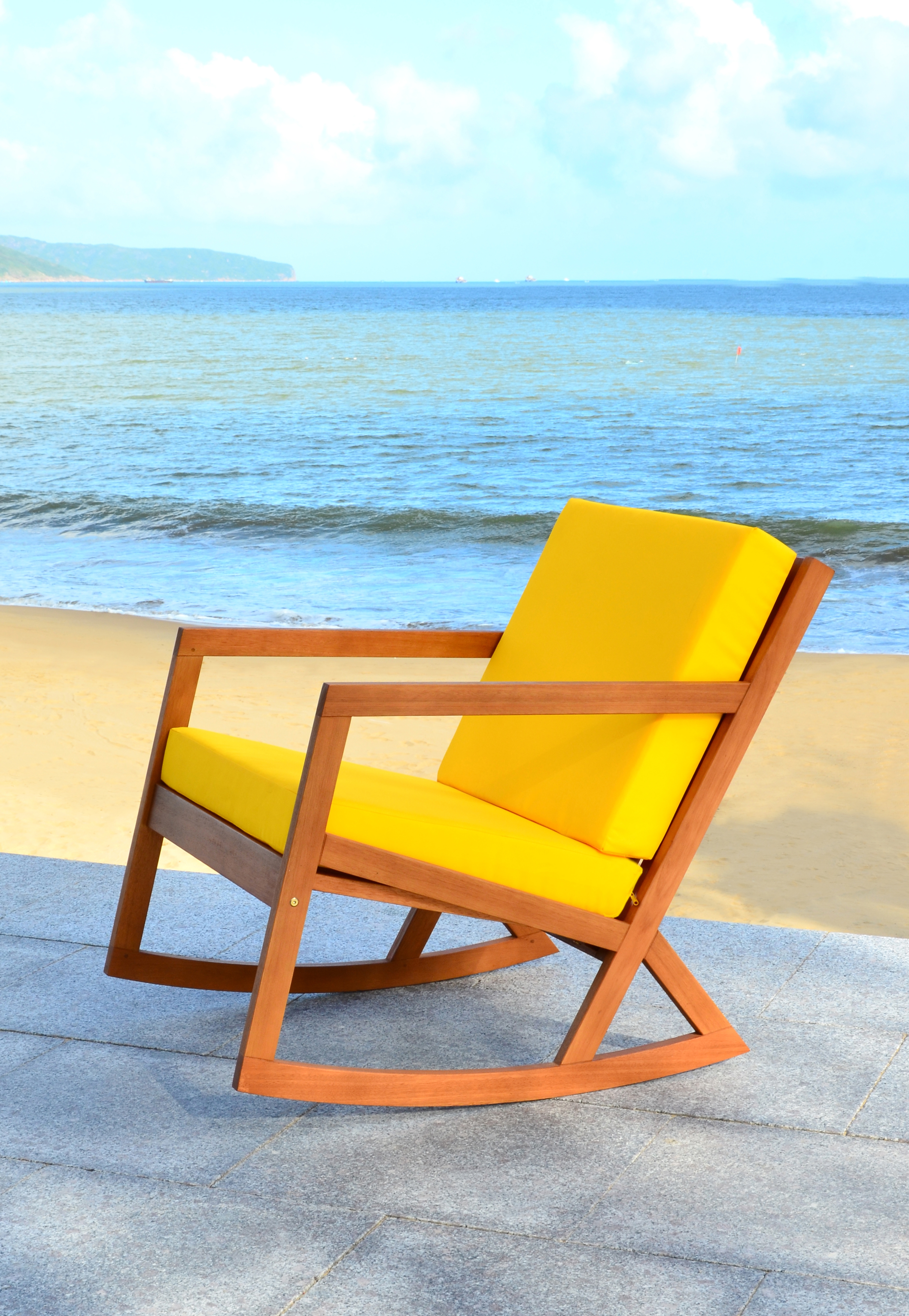 Vernon Rocking Chair - Natural/Yellow - Safavieh - Image 7
