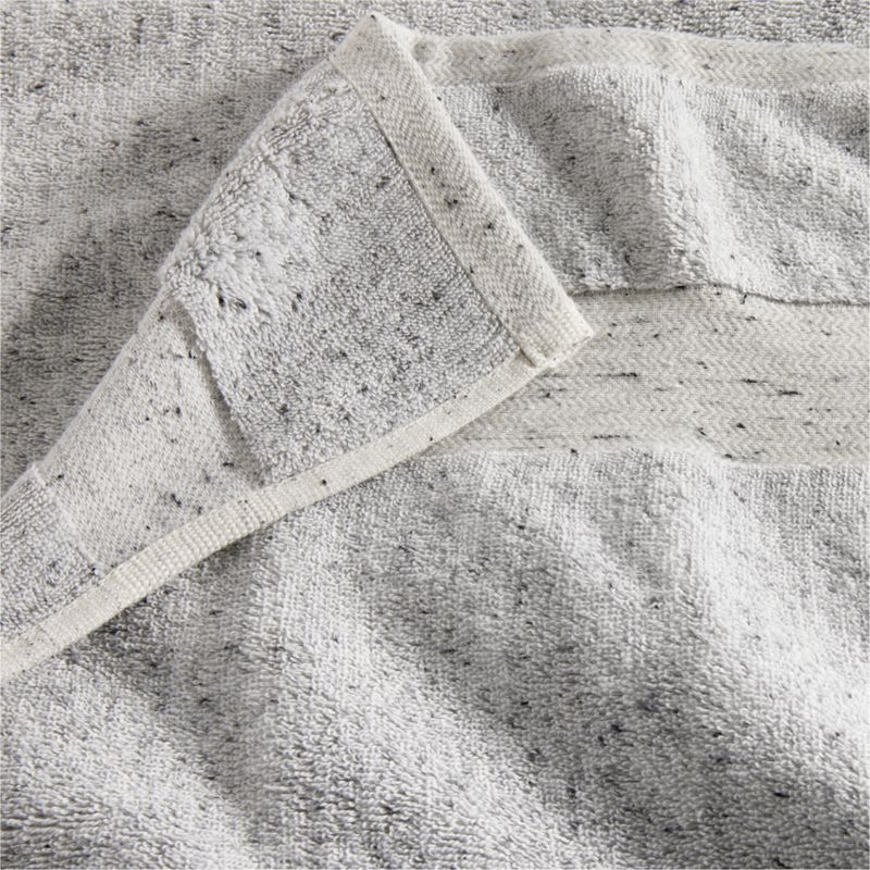 Organic Turkish Cotton Grey Fleck Hand Towel - Image 2