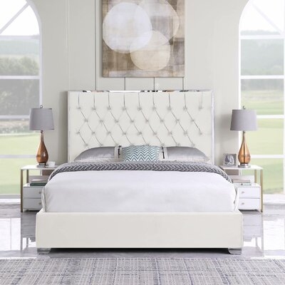 Rosdorf Park Tufted Upholstered Low Profile Platform Bed - Image 0