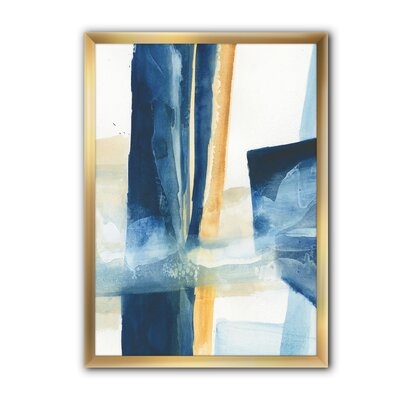 'Indigo Panel IV' Picture Frame Print on Canvas - Image 0