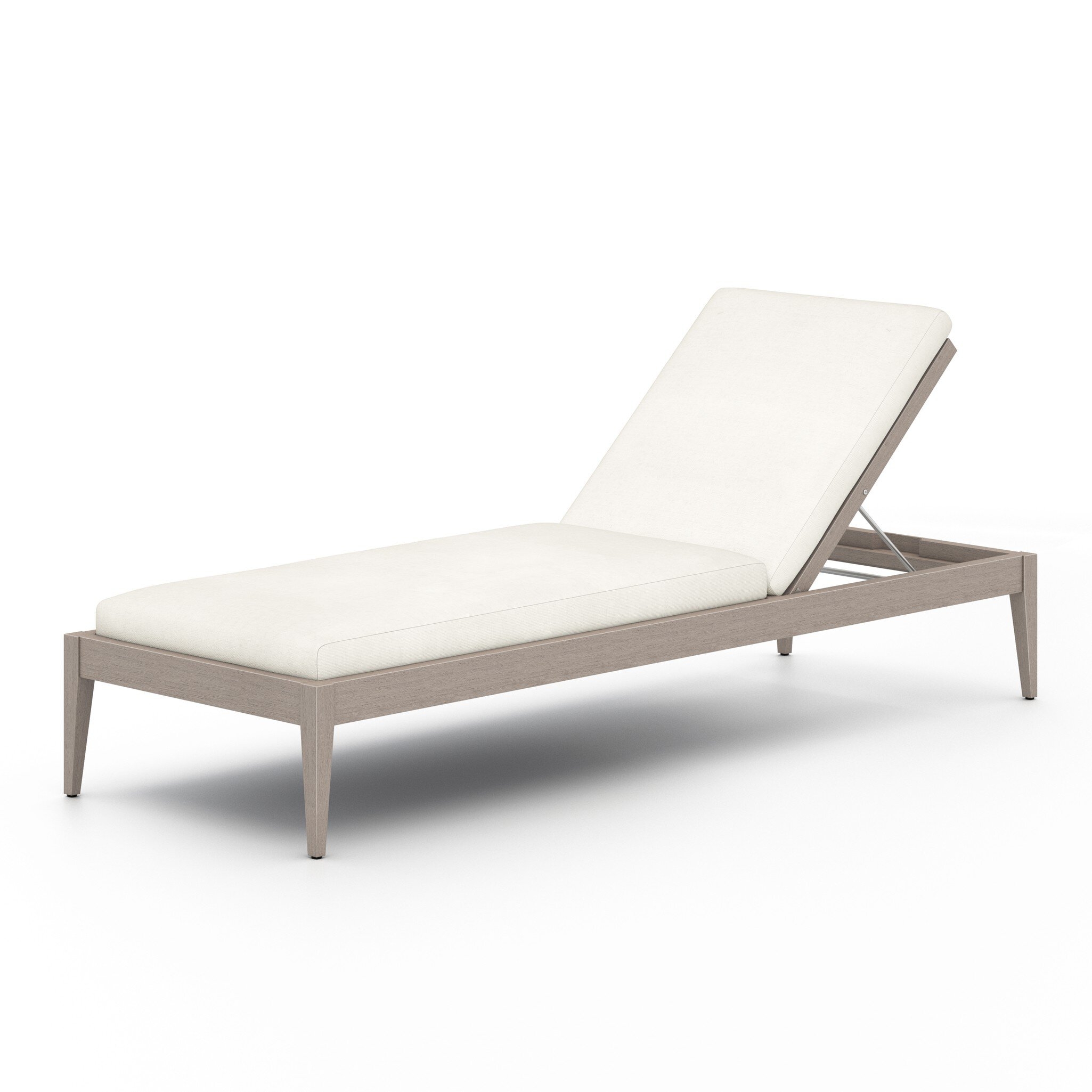 Sherwood Outdoor Chaise, Weathered Grey - Venao Ivory - Image 1