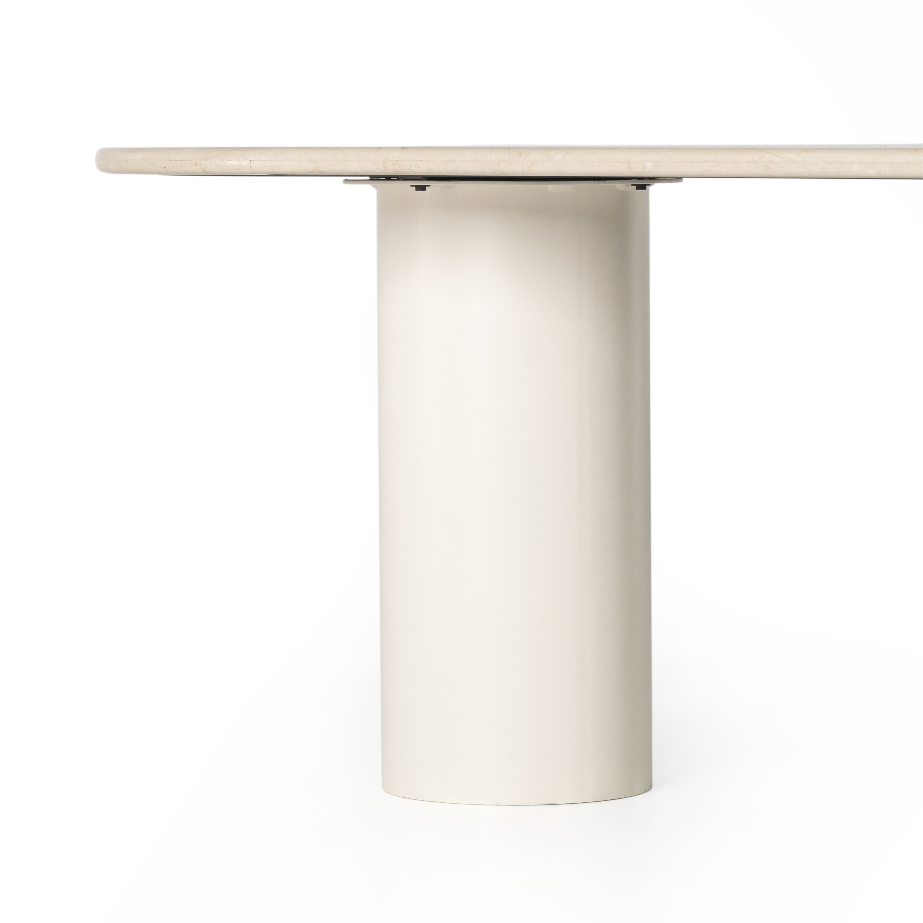Belle Oval Dining Table-Cream Marble - Image 9