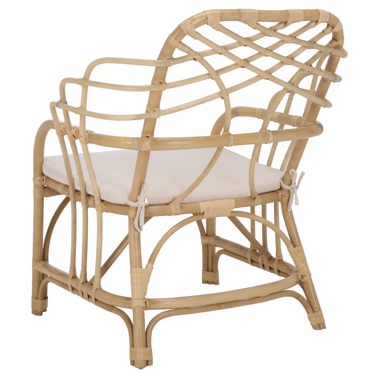 Junie Rattan Dining Chair - Natural / Cream - Safavieh - Image 7