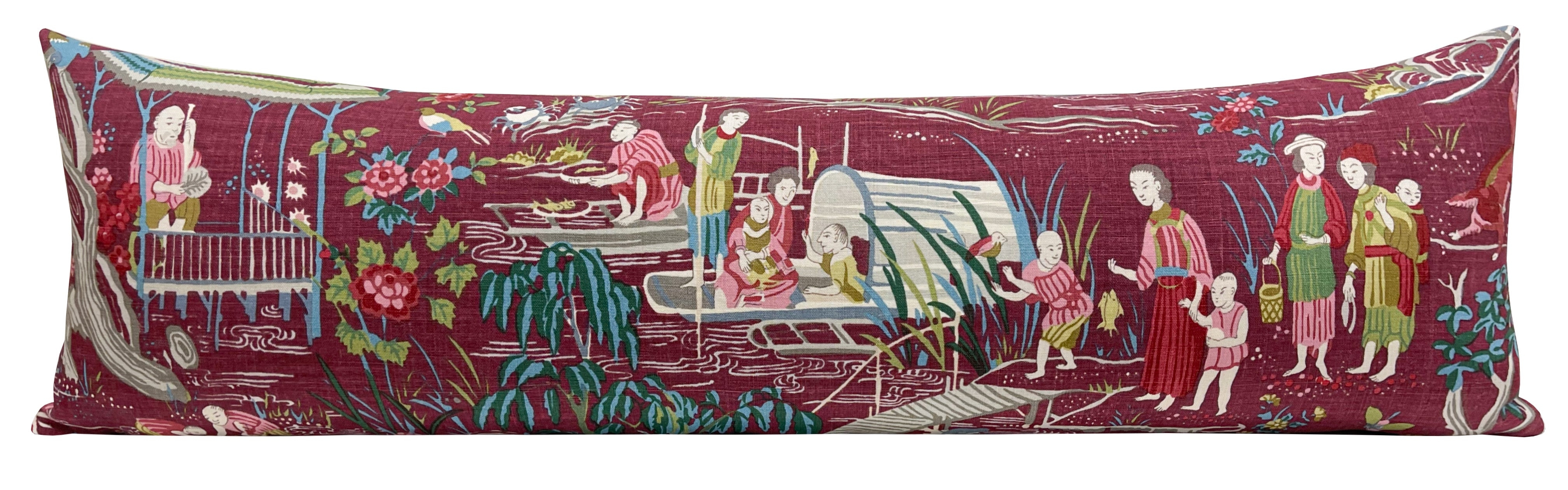 THE XL LUMBAR :: YANGTZE RIVER // AUBERGINE | SCHUMACHER - Sample 4" X 4" - Image 1