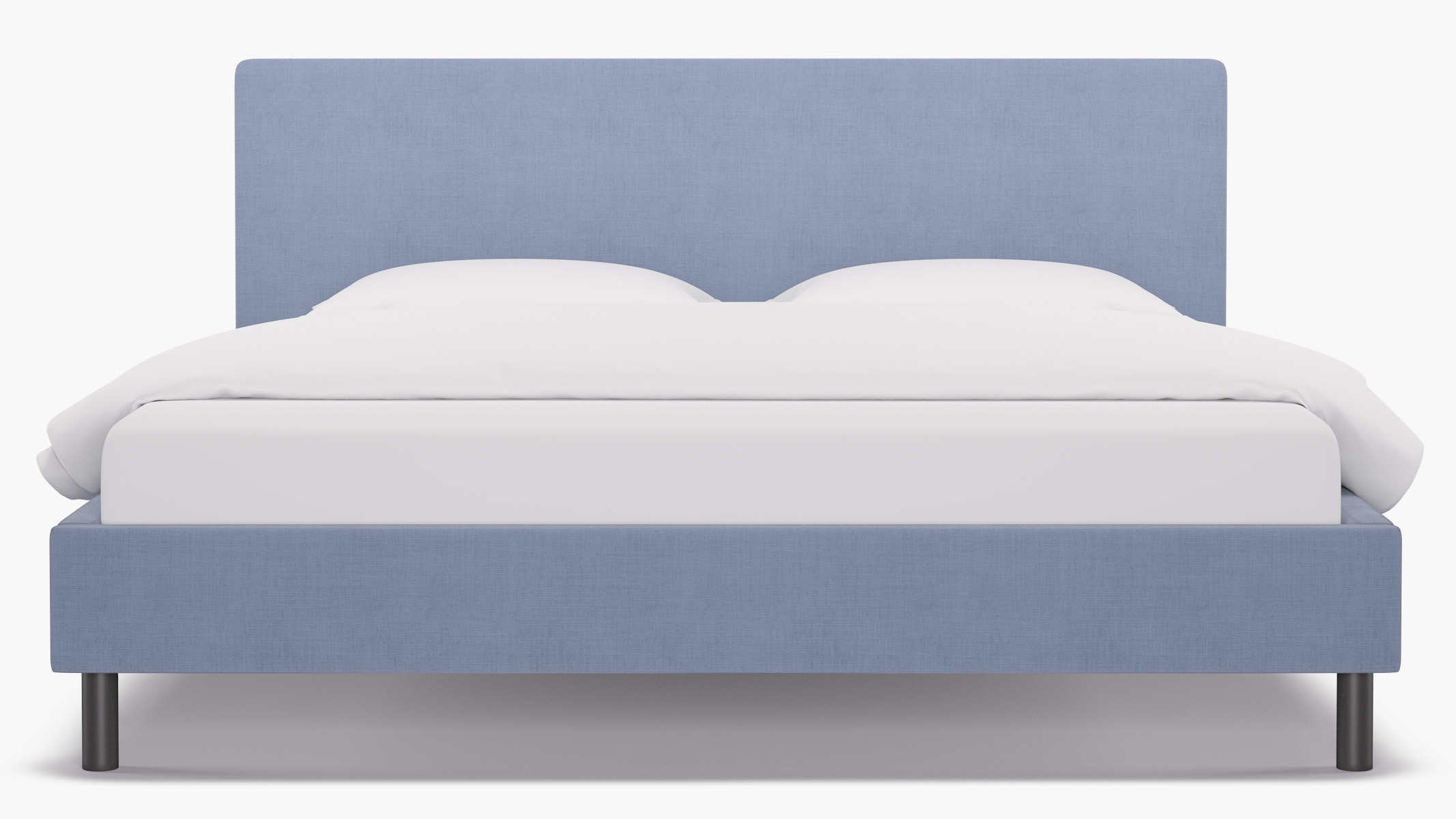 Tailored Platform Bed, Denim Everyday Linen, King - Image 0