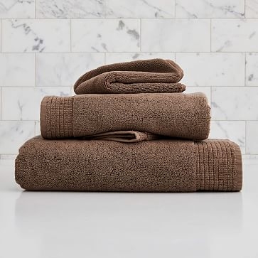 Organic Premium Spa Towel Set, Mocha, Set of 3 - Image 0