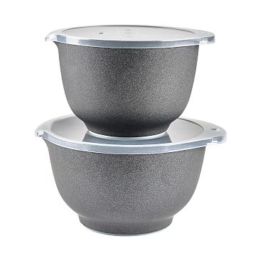Margrethe Pebble Bowls: 2L & 3L With Lids, Pebble Black, Set Of 2 - Image 0