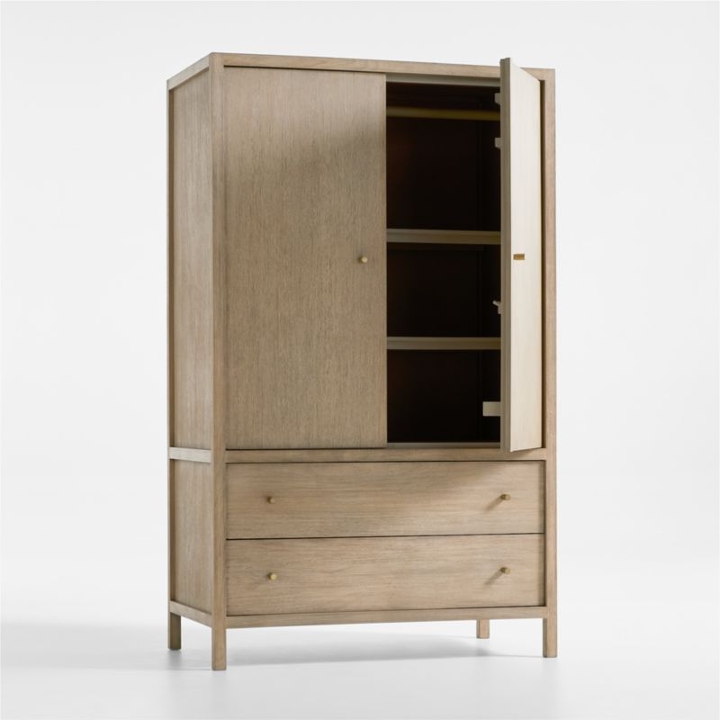 Keane Weathered Natural Wood Armoire - Image 4