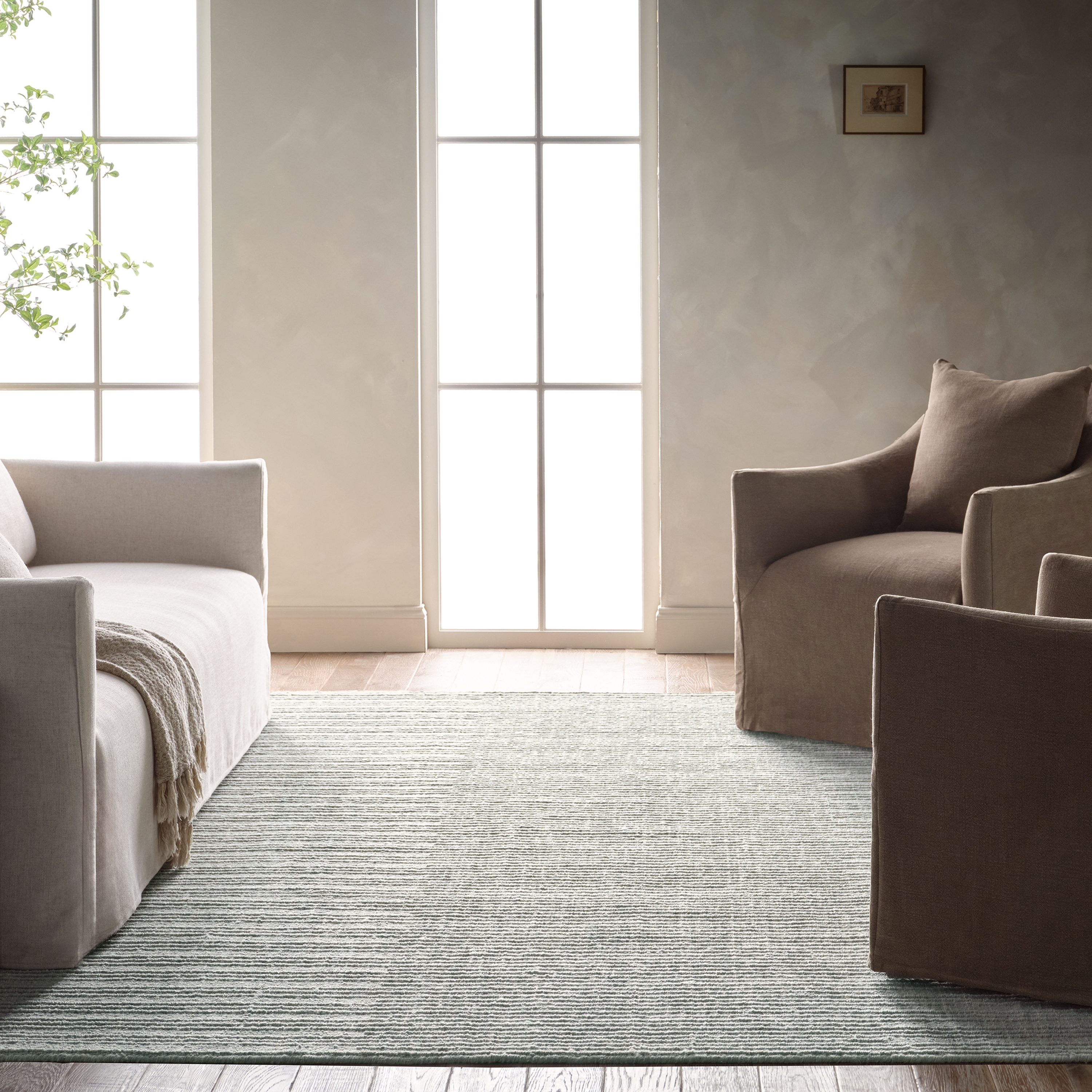 Vidalia AMI07 Handmade Solid Blue Area Rug (7'9"x9'9") - Image 5