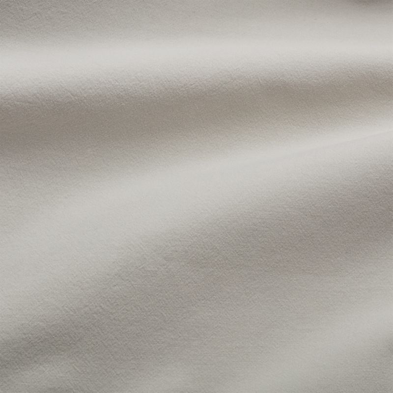 Organic Cotton Grey Eyelash Fringe Queen Bedding Set - Image 3
