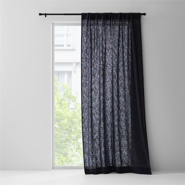 Lindstrom Storm Grey Organic Cotton Sheer Window Curtain Panel 52"x120" - Image 0