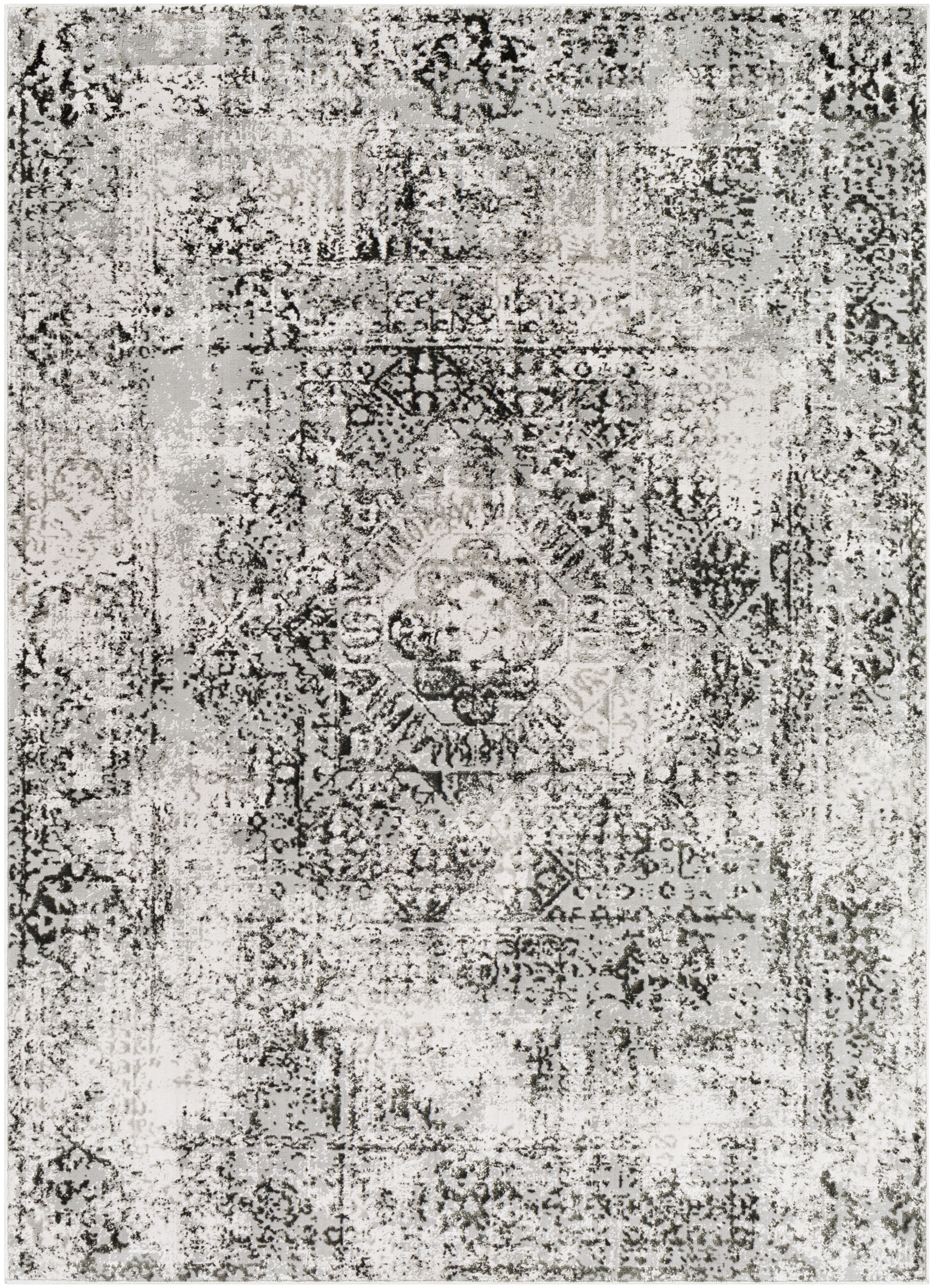 Himalayan Black Indoor 2' x 2'11" Machine Woven Rug - Image 0