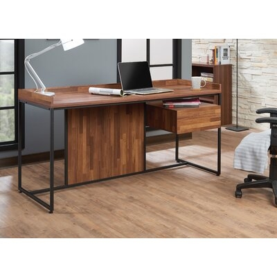 Union Rustic Sara Desk, Walnut & Sandy Black - Image 0