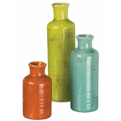 Curra Bottle 3 Piece Table Vase Set - Image 0