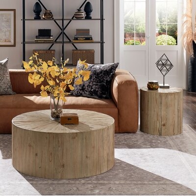 Soules Distressed Reclaimed Wood 2 Piece Coffee Table Set - Image 0