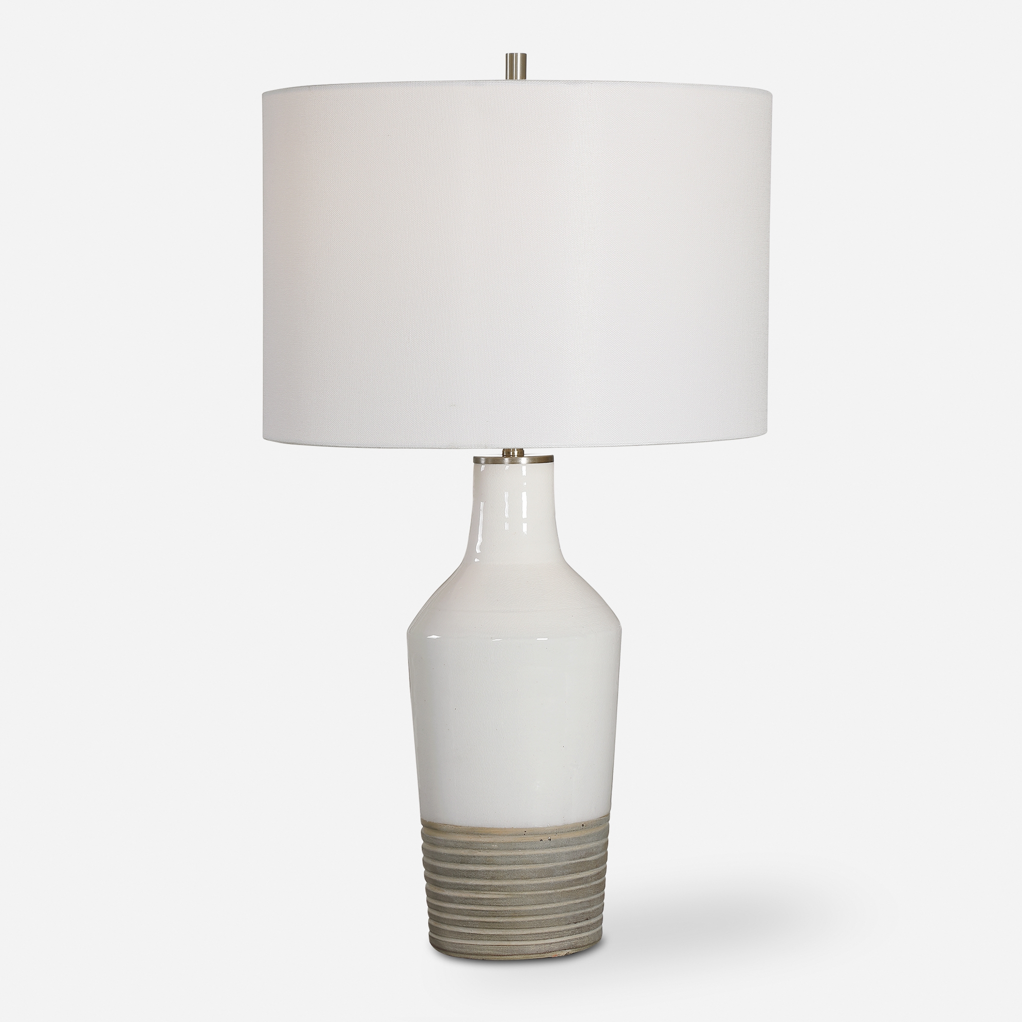 Dakota White Crackle Table Lamp - Image 0